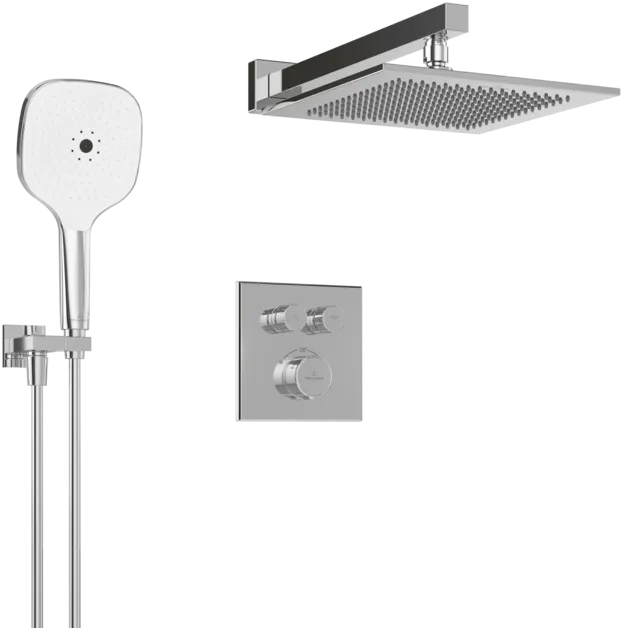 VILLEROY BOCH Universal Taps & Fittings Duschsystem für Wandmontage, Chrom #TVZ00010100061
