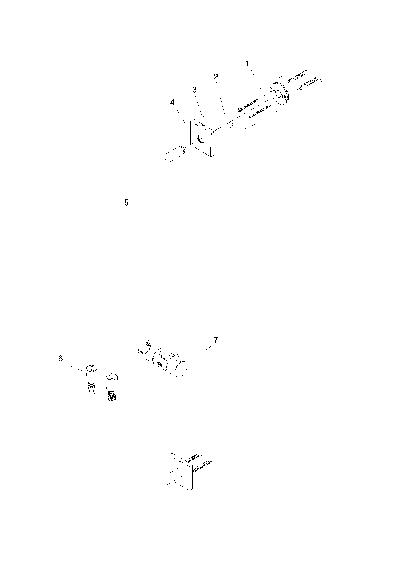 DORNBRACHT Duschgarnitur - Platin gebürstet #26412980-06