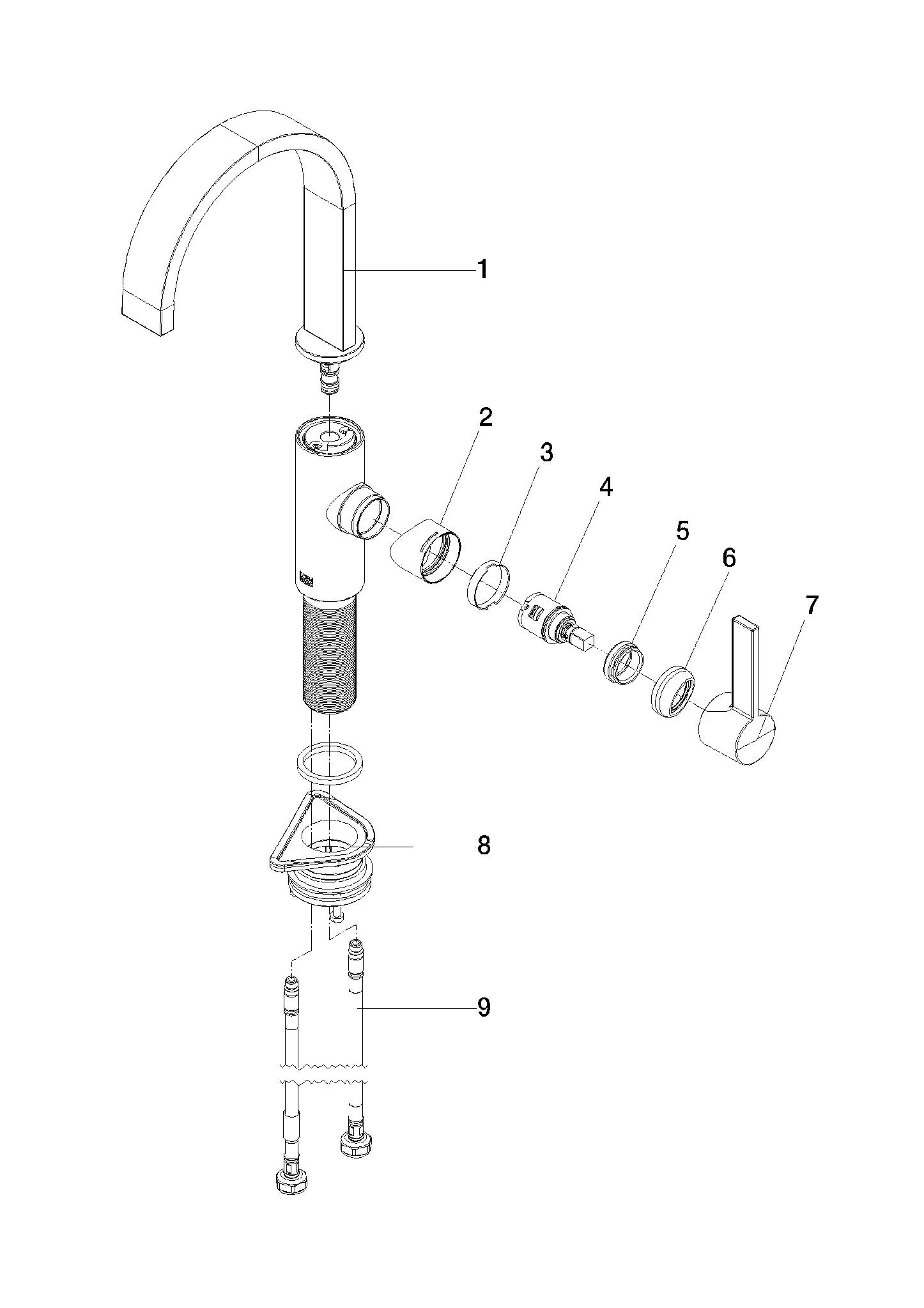 DORNBRACHT MEM BAR TAP Einhebelmischer - Bronze gebürstet (PVD) #33805682-42