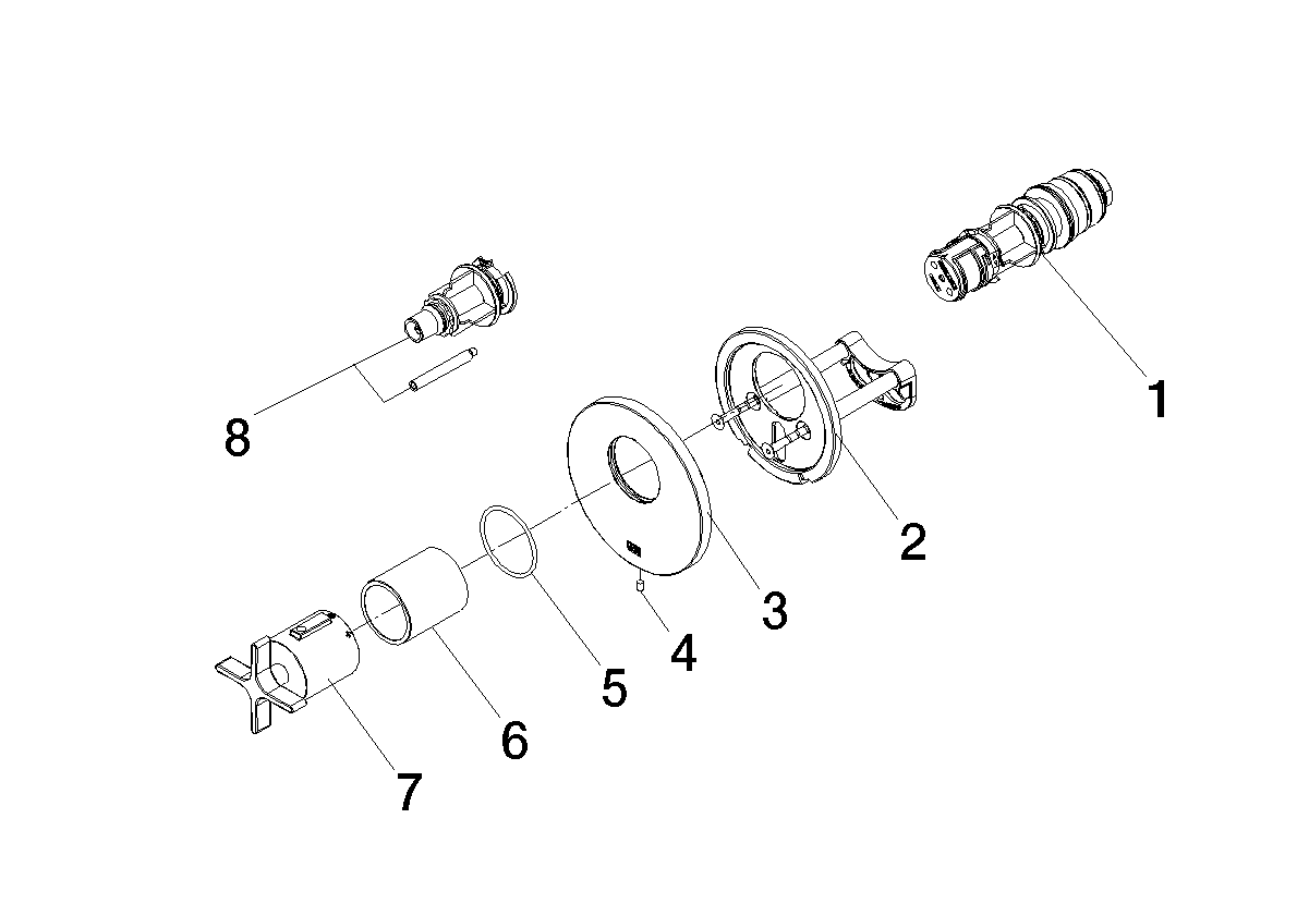DORNBRACHT VAIA xTOOL UP-Thermostat ohne Mengenregulierung 3/4" - Dark Bronze gebürstet (PVD) #36503809-43