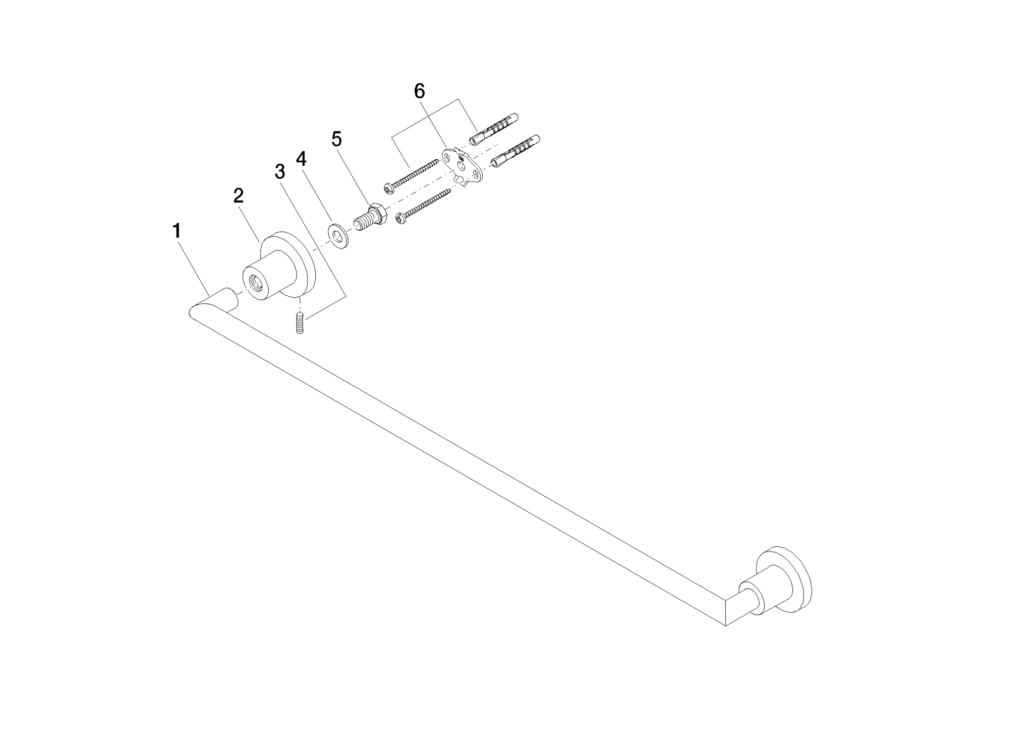 DORNBRACHT TARA Badetuchhalter - Dark Bronze gebürstet (PVD) #83060892-43