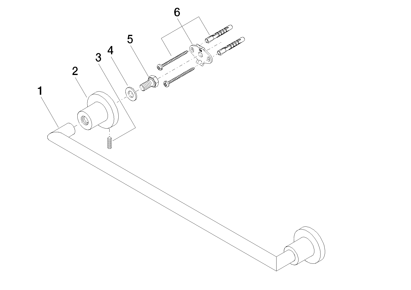 DORNBRACHT TARA Badetuchhalter - Dark Bronze gebürstet (PVD) #83045892-43