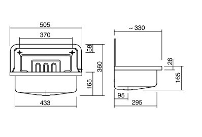 ALAPE Ausgussbecken AG.CONTRA505 1300000000 weiss