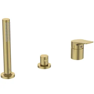 IDEAL STANDARD LDV - Wannenrand-Badearmatur 202 mm in brushed gold, 25.0 l/min (3 bar) - Click-Technologie, FirmaFlow, PVD Technologie #BD670A2 - Brushed Gold