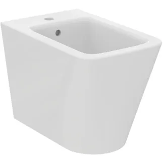 IDEAL STANDARD BLEND CUBE - Stand-Bidet 355x560x400 mm in weiß glänzend, 1 Hahnloch, mit Überlauf #T368901 - Weiß (Alpin)