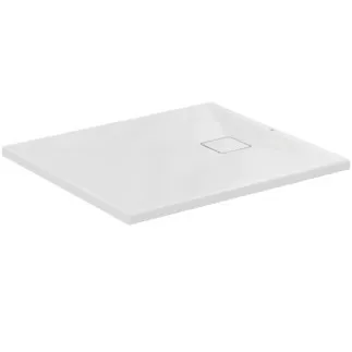 IDEAL STANDARD ULTRA FLAT EVO - Rechteck-Brausewanne 900x800x35 mm in weiß glänzend, ohne Ablaufgarnitur - Antibakteriel, Barrierefrei, gemäß DIN 18040, Zuschneidbar, Reparierbar, 35/36 mm Höhe #T544401 - Weiß (Alpin)