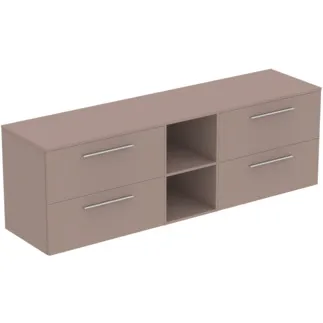 IDEAL STANDARD I.LIFE B - Möbelpaket 2003x507x646 mm in greige matt - SoftClosing, Nachhaltig gewonnenes Holz #T5848NH - Greige