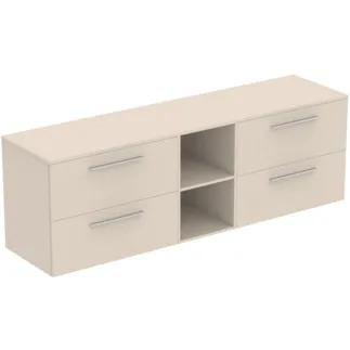 IDEAL STANDARD I.LIFE B - Möbelpaket 2003x507x646 mm in sandbeige matt - SoftClosing, Nachhaltig gewonnenes Holz #T5848NF - Sandbeige