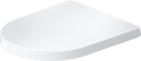 DURAVIT WC-Sitz 002769 Design by Patricia Urquiola #0027690000 - Farbe 00, Weiß, Farbe Scharnier: Edelstahl 374 x 458 mm