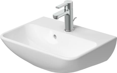 DURAVIT Handwaschbecken 071945 Design by Philippe Starck #071945AC00 - p Farbe AA, Weiß Hochglanz, DuraShield, Anzahl Waschplätze: 1 Mitte, Anzahl Hahnlöcher pro Waschplatz: 1 Mitte 450 x 320 mm