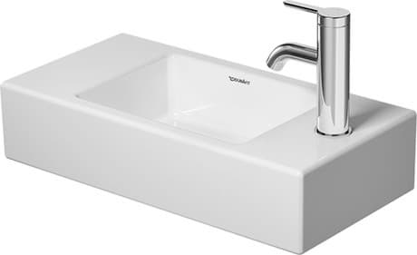 DURAVIT Handwaschbecken 072450 Design by Duravit #07245000001 - • Farbe 00, Weiß Hochglanz, Anzahl Waschplätze: 1 Mitte 500 x 250 mm
