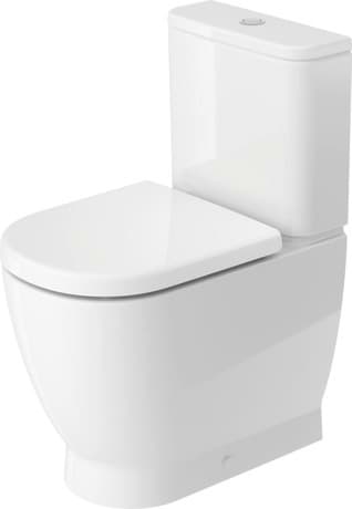 DURAVIT Stand WC für Kombination 206009 Design by sieger design #20600900002 - © Farbe 00, Weiß Hochglanz, Spülwassermenge: 4,5/3 l, Abgangsmaß für Vario-Ablaufbogen senkrecht: 160 mm - 195 mm, Abgangsmaß für Vario-Anschluss Set senkrecht/waagerecht: 65 mm - 160 mm 370 x 600 mm