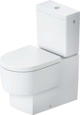 DURAVIT Stand WC für Kombination 207009 Design by Patricia Urquiola #207009AC00 - Farbe AA, Weiß Hochglanz, Inkl. verdeckte Befestigung 370 x 650 mm