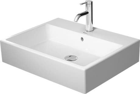 DURAVIT Aufsatzbecken 235260 Design by Duravit #23526000411 - p Farbe 00, Weiß Hochglanz, Rechteckig, Anzahl Waschplätze: 1 Mitte, Anzahl Hahnlöcher pro Waschplatz: 1 Mitte, Überlauf: Ja 600 x 470 mm