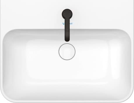 DURAVIT Aufsatzbecken 236060 Design by sieger design #2360606100 - p Farbe 00, Weiß Hochglanz, Anzahl Waschplätze: 1 Mitte, Anzahl Hahnlöcher pro Waschplatz: 1 Mitte 600 x 460 mm