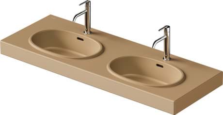 DURAVIT Doppelwaschtisch 241213 Design by Patricia Urquiola #241213AM00 - Farbe AA, Weiß Hochglanz 1300 x 480 mm