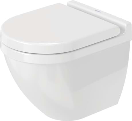 DURAVIT Wand WC 252009 Design by Philippe Starck #2520090000 - © Farbe 00, Weiß Hochglanz, Spülwassermenge: 4,5/3 l, Abgang waagerecht, Unified Water Label (UWL) Klasse: 1 370 x 485 mm