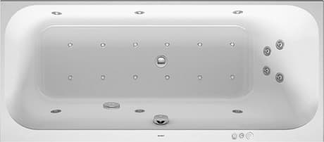 DURAVIT Einbau-Whirlwanne 760313 Design by sieger design #760313000CL1000 - Farbe 00, Air-System, 50 Hz, Schutzart: IPX5 1700 x 750 mm