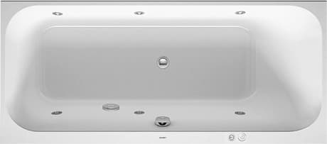 DURAVIT Einbau-Whirlwanne 760311 Design by sieger design #760311000JS1000 - Farbe 00, Air-System, 50 Hz, Schutzart: IPX5 1700 x 700 mm