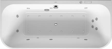 DURAVIT Vorwand-Whirlwanne 760318 Design by sieger design #760318000CE1000 - Farbe 00, Air-System, 50 Hz, Schutzart: IPX5 1800 x 800 mm