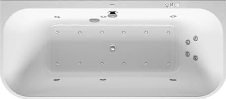 DURAVIT Vorwand-Whirlwanne 760318 Design by sieger design #760318000CP1000 - Farbe 00, Air-System, 50 Hz, Schutzart: IPX5 1800 x 800 mm