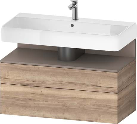 DURAVIT Waschtischunterbau wandhängend QA4395 Design by Studio F. A. Porsche #QA4395043550000 - Farbe M16, Eiche Schwarz Matt Dekor, Nische: Eiche Schwarz Matt, Dekor 990 x 470 mm