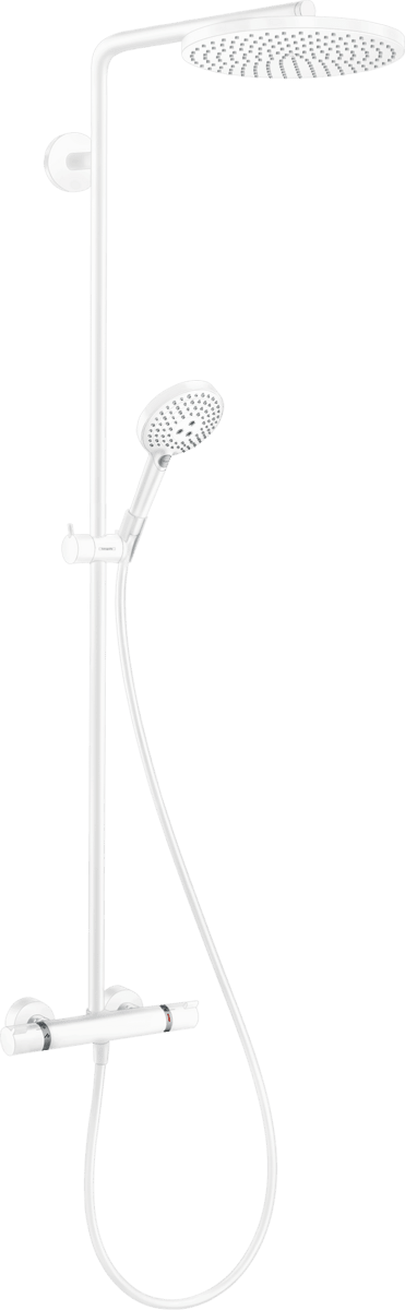 HANSGROHE Raindance S Showerpipe 240 1jet PowderRain EcoSmart+ mit Thermostat #28825700 - Mattweiß