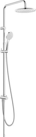 DURAVIT Duschsystem Reno UV4322002 Design by Duravit #UV4322002010 - Farbe 10, Chrom Hochglanz, Durchflussmenge Handbrause (3 bar): 9 l/min, Durchflussmenge Kopfbrause (3 bar): 9 l/min 250 x 547 mm