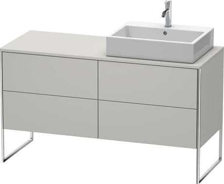 DURAVIT Konsolenwaschtischunterbau bodenstehend XS4923 L/R Design by Kurt Merki Jr. #XS4923R38380H00 - Farbe M07, Betongrau Matt Dekor 1400 x 548 mm