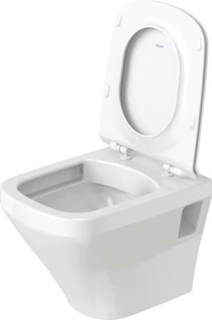 DURAVIT WC-Sitz 006371 Design by Matteo Thun & Antonio Rodriguez #0063710000 - Farbe 00, Form: D-shaped, Weiß Hochglanz, Farbe Scharnier: Edelstahl 359 x 423 mm