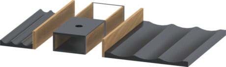 DURAVIT Einrichtungssystem Set UV0510 #UV05100H5H50000 - Farbe M77, Amerikanischer Nussbaum, Material: Massivholz 462 x 321 mm