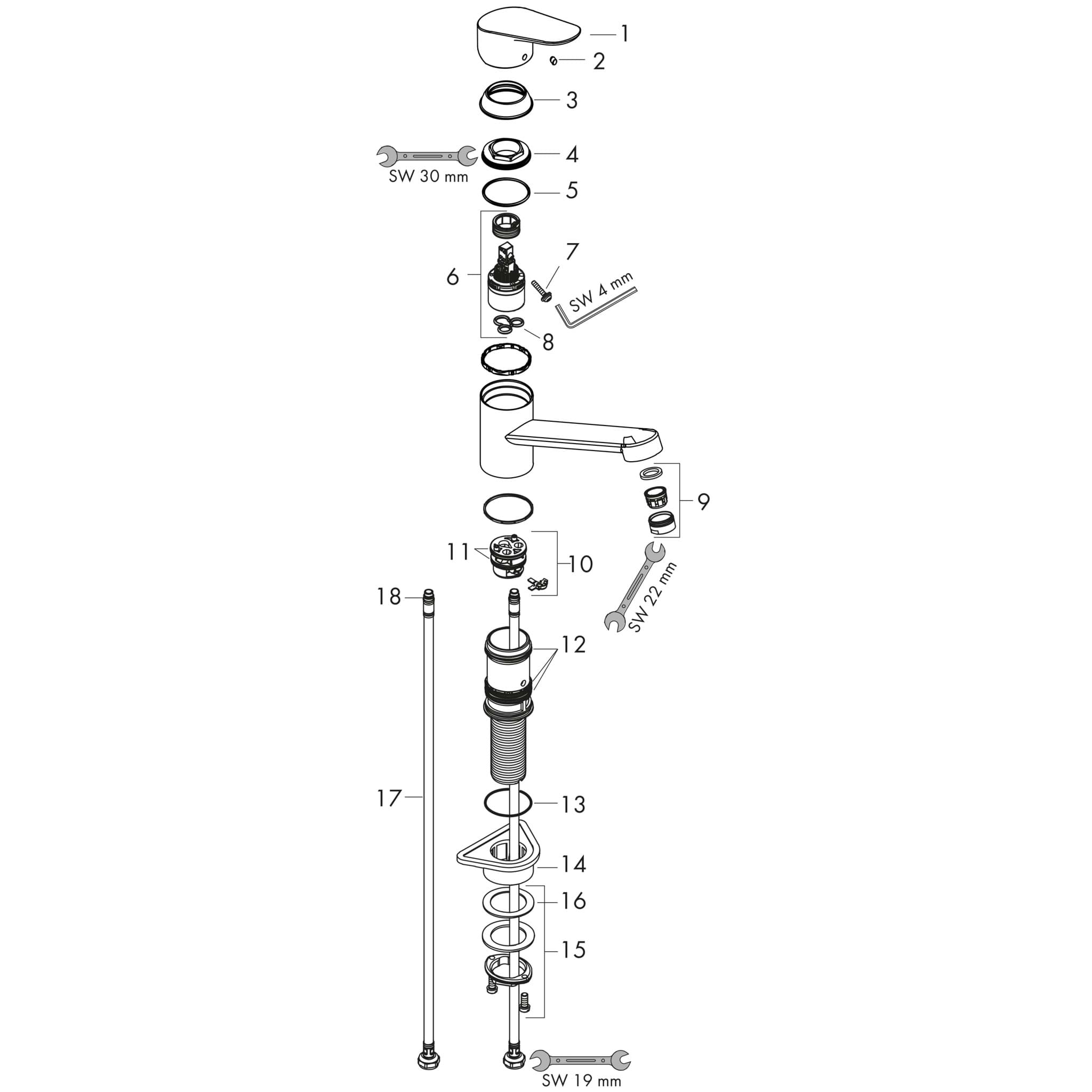 HANSGROHE Focus M43 Einhebel-Küchenmischer 100, 1jet #71818800