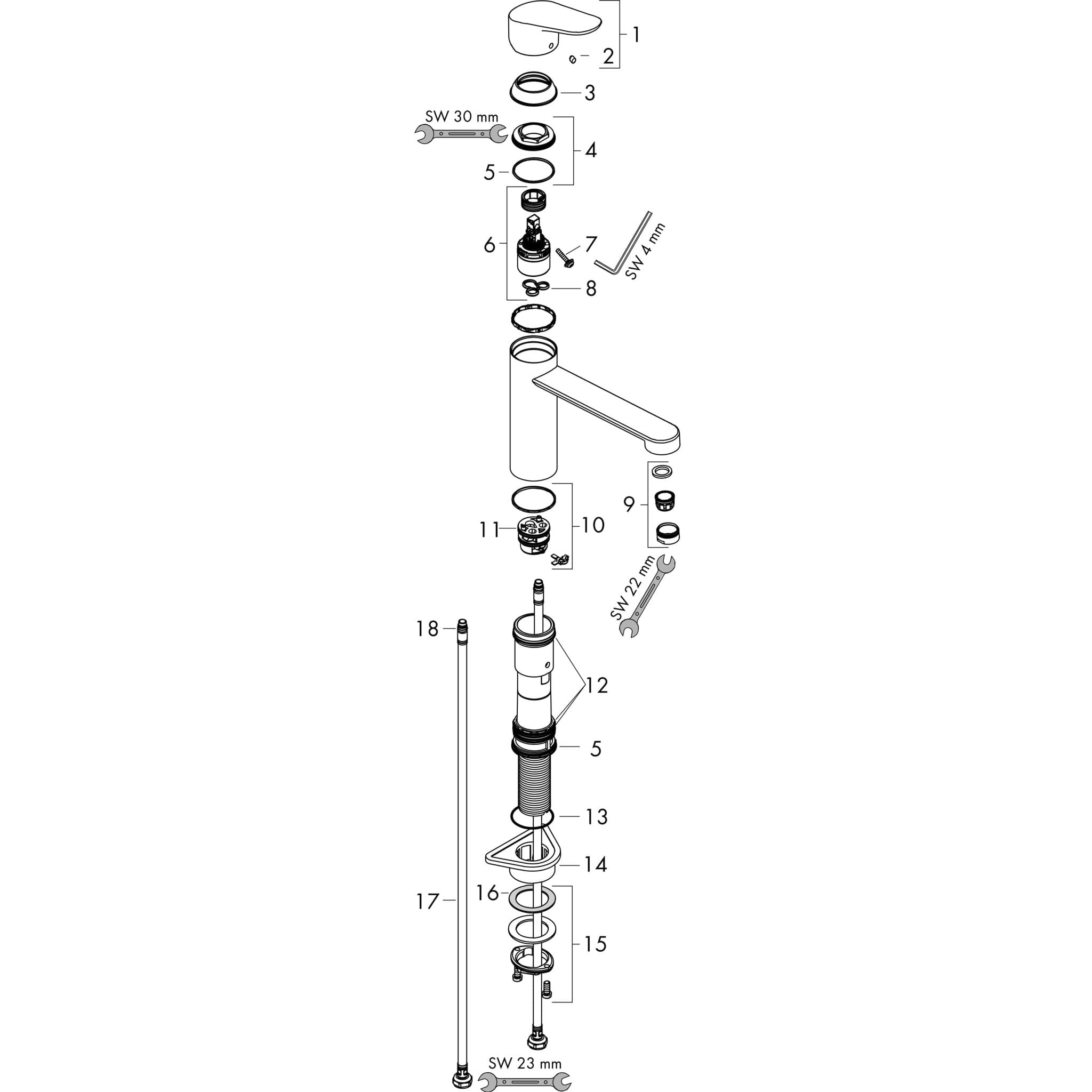 HANSGROHE Focus M43 Einhebel-Küchenmischer 120, 1jet #71816000
