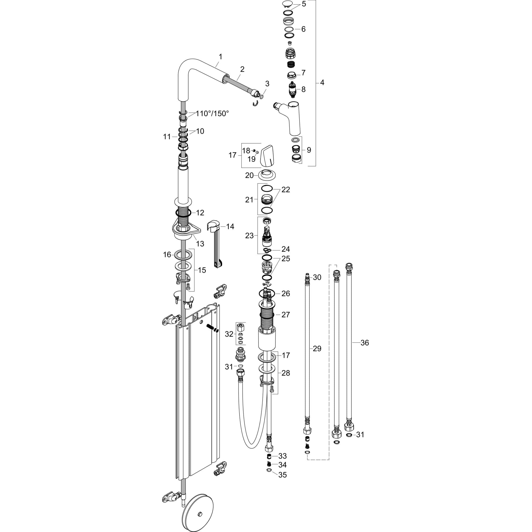 HANSGROHE Metris Select M71 2-Loch Einhebel-Küchenmischer 200, EcoSmart, Ausziehauslauf, 1jet, sBox #73825000