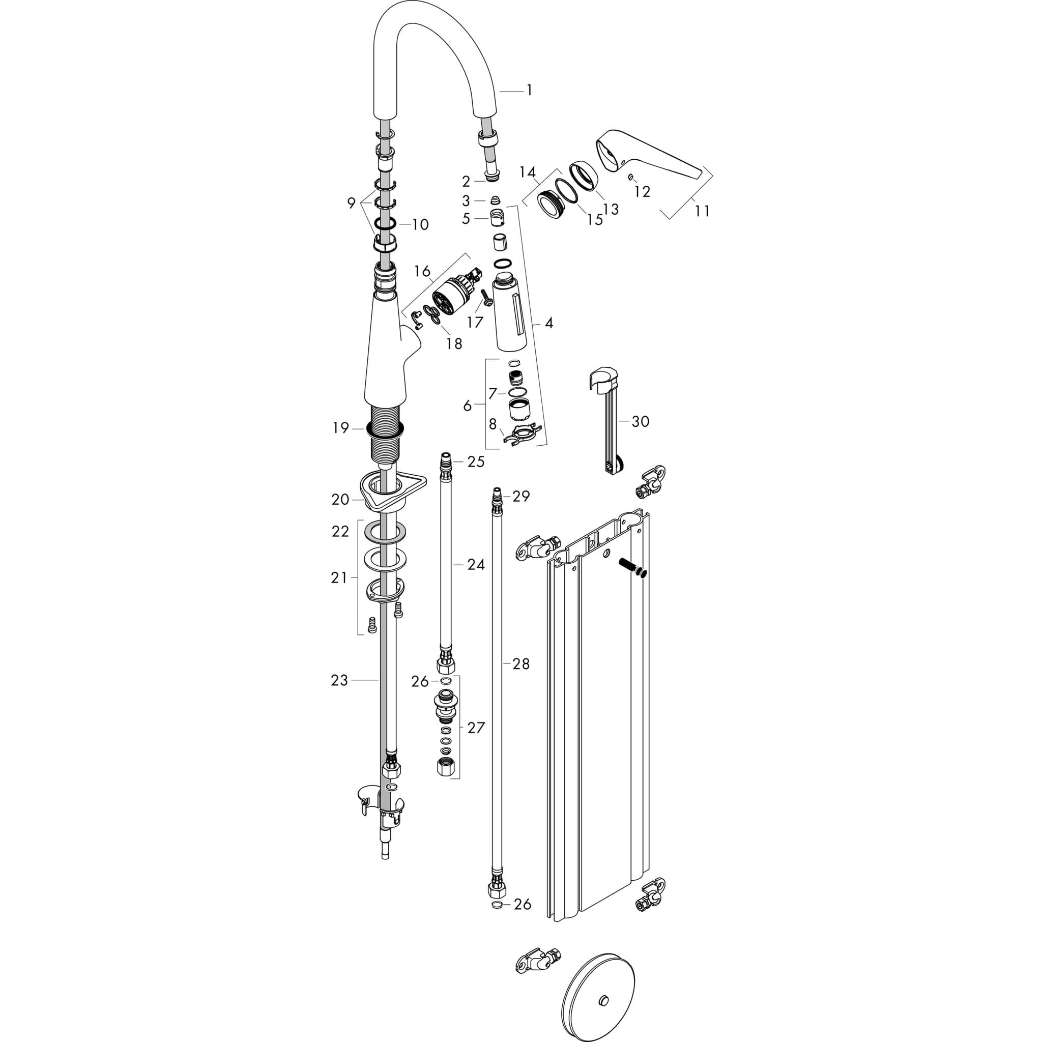 HANSGROHE Talis M51 Einhebel-Küchenmischer 200, EcoSmart, Ausziehbrause, 2jet, sBox #73876000 - Chrom