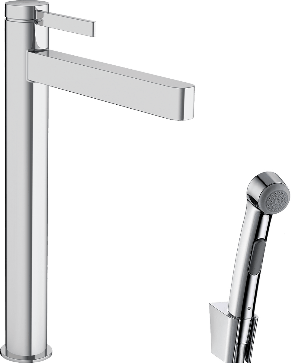 HANSGROHE Finoris Einhebel-Waschtischmischer 260 mit Bidette Handbrause und Brauseschlauch 160 cm #76220000