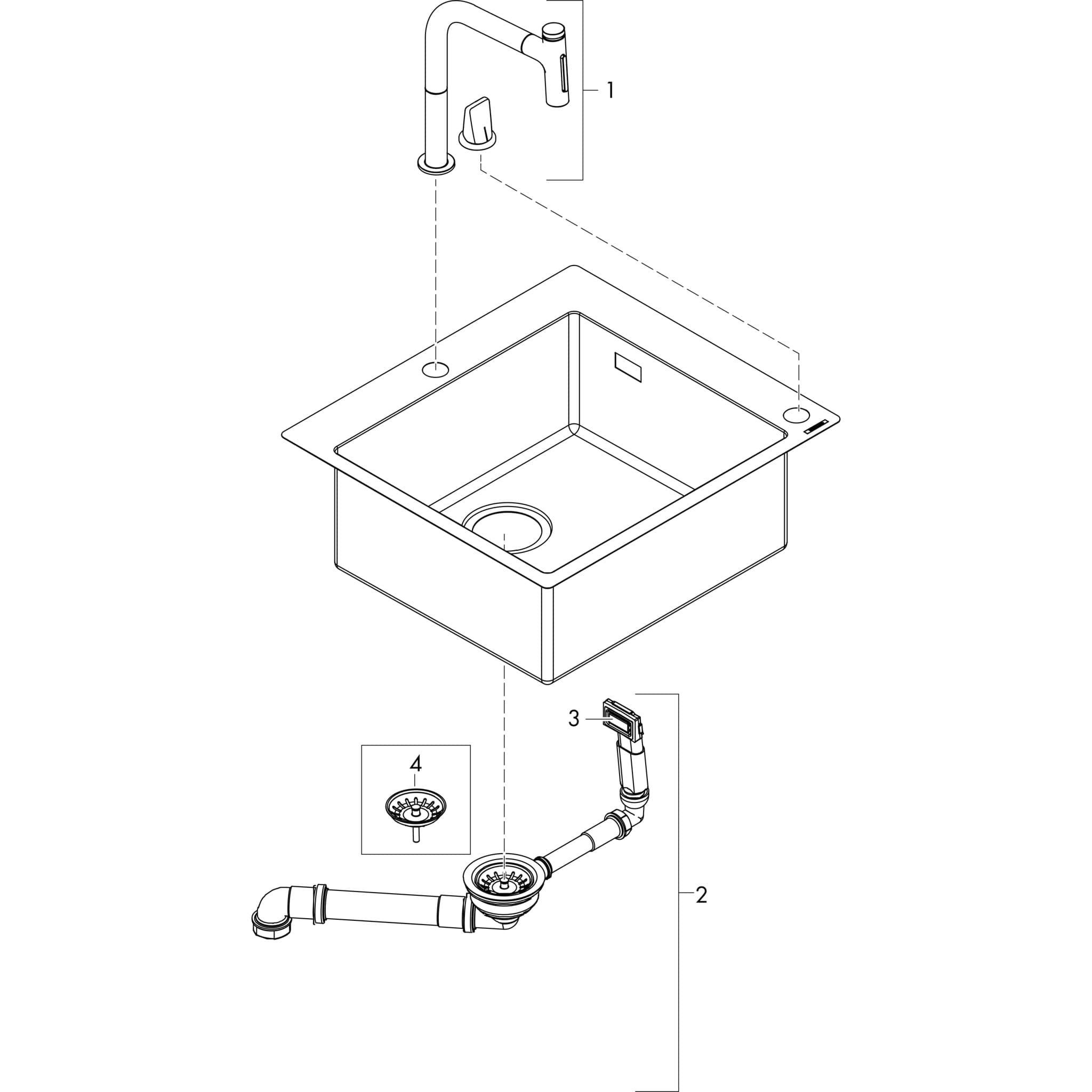 HANSGROHE C51 C51-F450-06 Spülencombi 450 Select #43217000