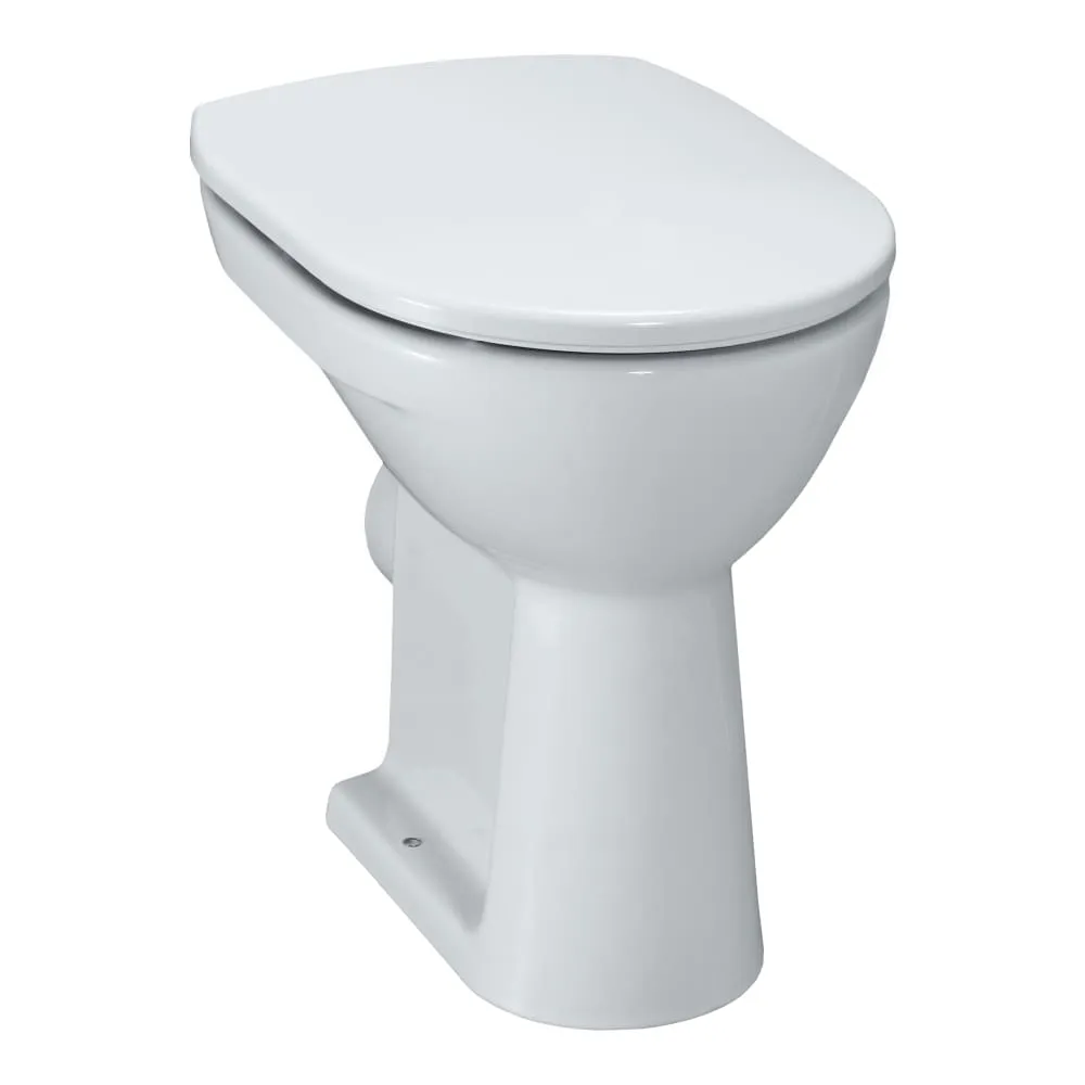 LAUFEN PRO Stand-WC 'comfort', Flachspüler, mit Spülrand, Abgang waagerecht, Sitzhöhe (inkl. Sitzring) 48 cm 470 x 360 x 450 mm #H8259560370001 - 000 - Weiß