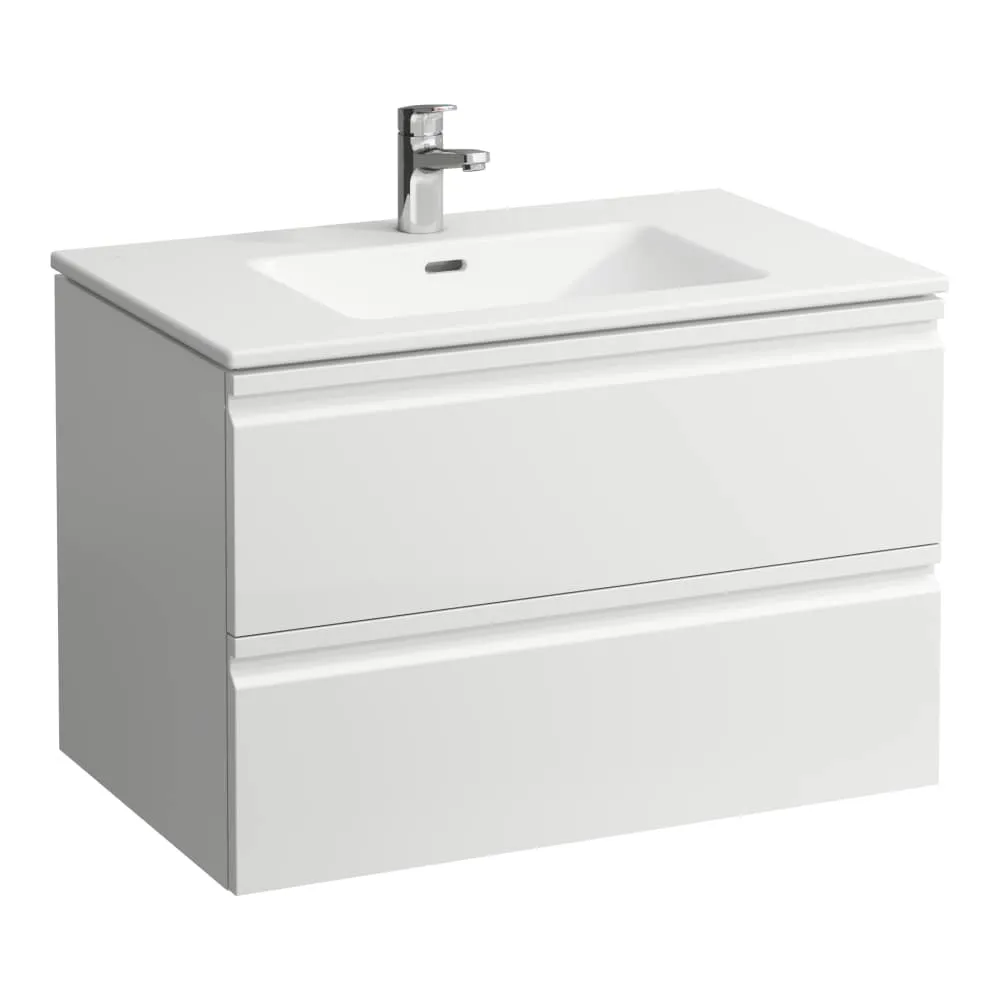 LAUFEN PRO S Pro S Set 800 mm, Waschtisch in weiß glänzend inkl. Waschtischunterbau, 2 Schubladen inkl. Schubladen-Ordnungssystem 800 x 500 x 545 mm #H8619634801041 - 463 - Weiß