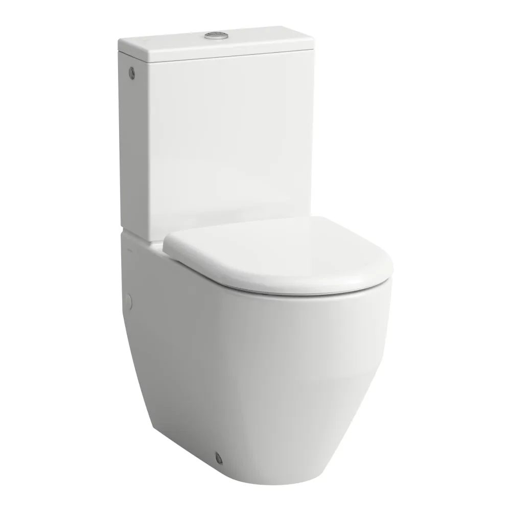LAUFEN PRO Stand-WC-Kombination, Tiefspüler, spülrandlos, Abgang waagerecht oder senkrecht 650 x 360 x 430 mm #H8259624000001 - 000 - Weiß