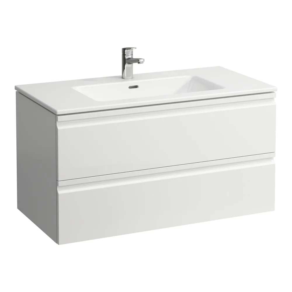 LAUFEN PRO S Pro S Set 1000 mm, Waschtisch in weiß glänzend inkl. Waschtischunterbau, 2 Schubladen inkl. Schubladen-Ordnungssystem 1000 x 500 x 545 mm #H8619654751041 - 463 - Weiß