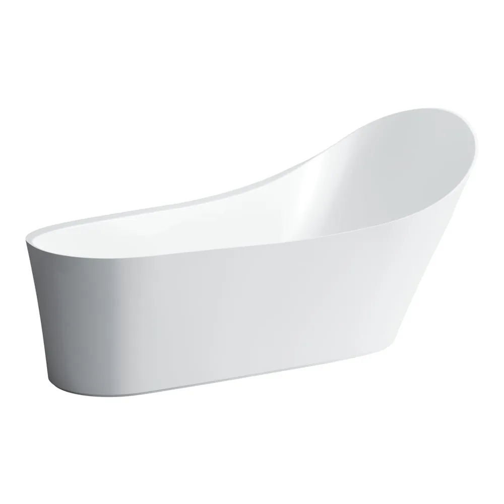 LAUFEN PALOMBA COLLECTION Freistehende Badewanne aus Mineralgusswerkstoff Sentec, mit / ohne Whirlsystem 1800 x 890 x 540 mm #H2458020006251 - 000 - Weiß