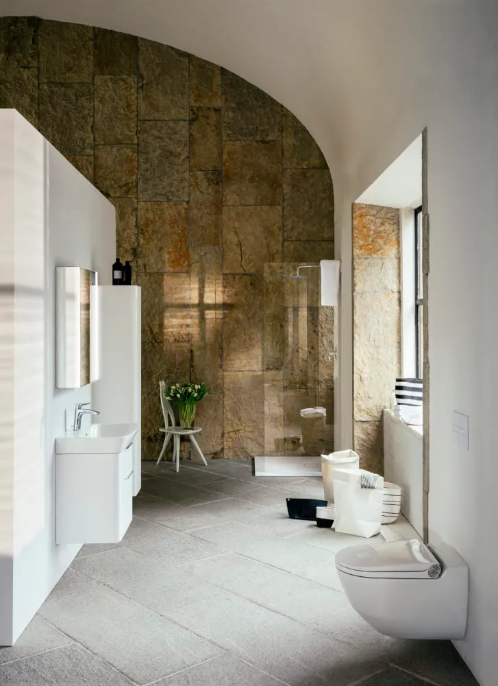 LAUFEN CLEANET RIVA Dusch-WC, wandhängend, Tiefspüler, ohne Spülrand, inkl. WC-Sitz mit Deckel, abnehmbar, mit Absenkautomatik, inkl. Fernbedienung mit Touchscreen 600 x 395 x 415 mm #H8206917570001 - 400 - Weiẞ LCC (LAUFEN Clean Coat)