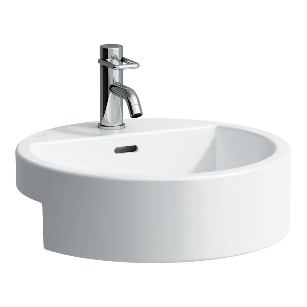 LAUFEN LIVING Halbeinbauwaschtisch, rund 460 x 460 x 155 mm #H8134310001041 - 000 - Weiß