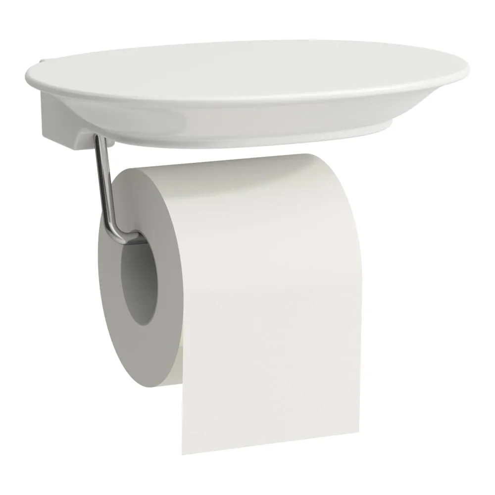 LAUFEN THE NEW CLASSIC Keramischer Toilettenpapierhalter 220 x 170 x 46 mm #H8738537660001 - 000 - Weiß / Chrom