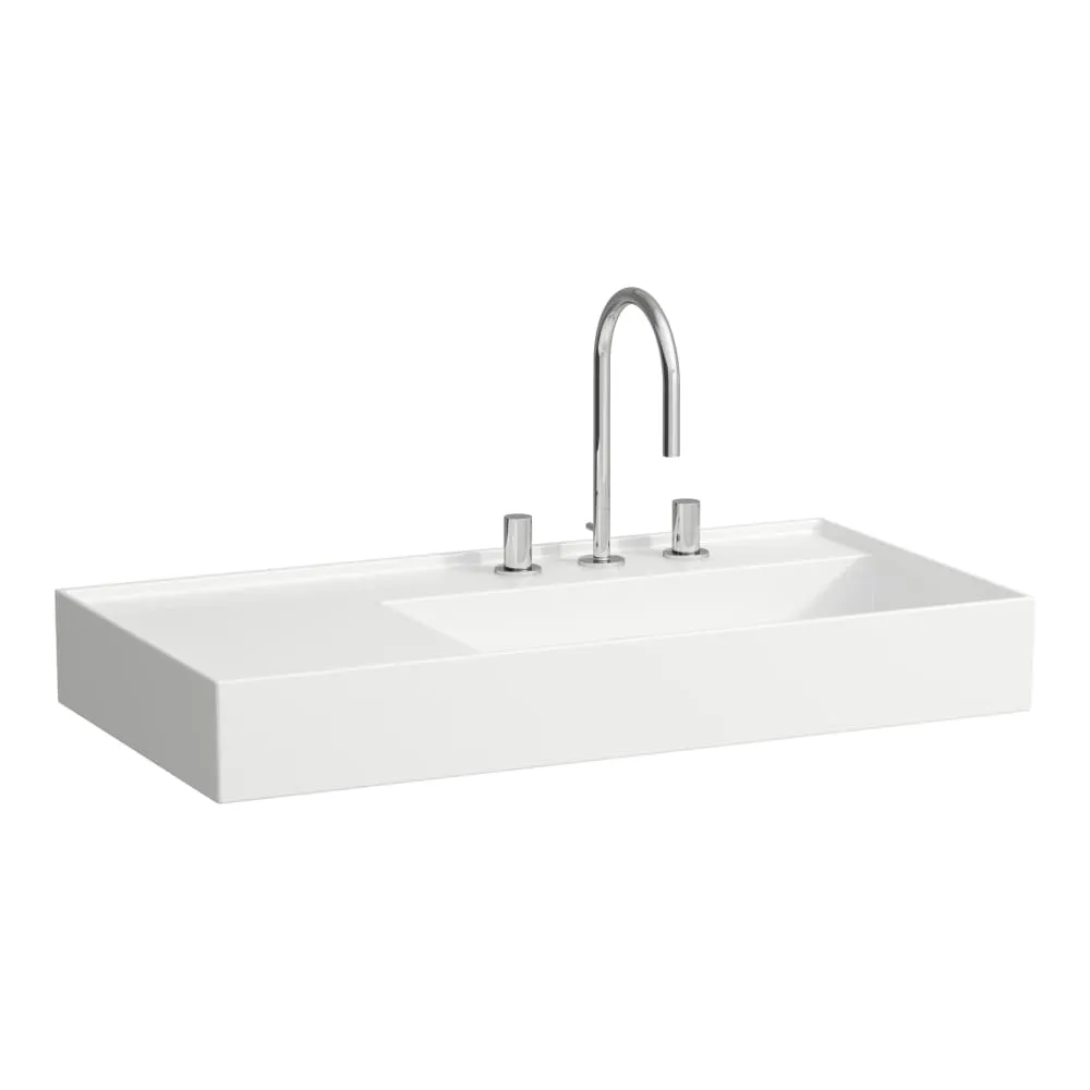 LAUFEN Kartell LAUFEN Waschtisch, Ablage links, mit verdecktem Ablauf 900 x 460 x 120 mm #H8103397571581 - 000 - Weiß