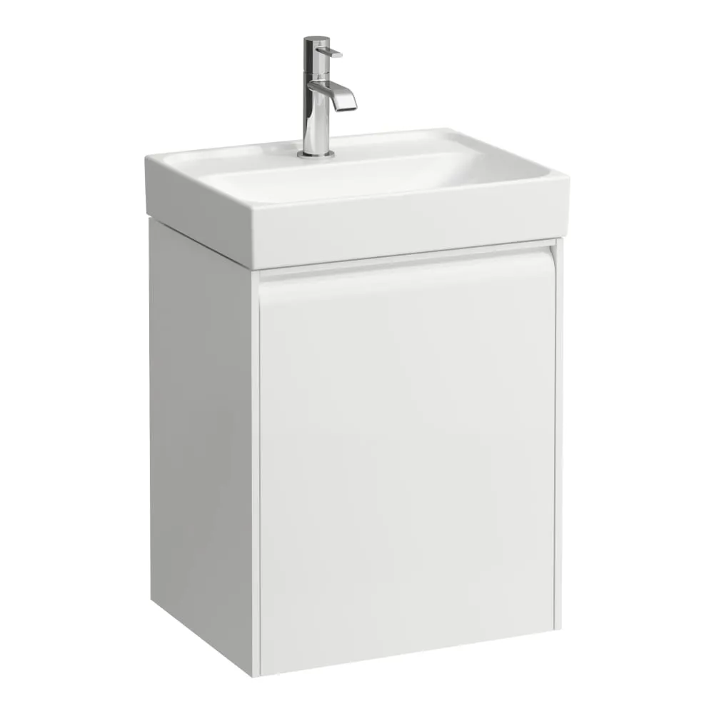 LAUFEN MEDA Waschtischunterbau 450, 1 Tür, Scharnier rechts, passend zu Handwaschbecken H815111 435 x 340 x 515 mm #H4215420112671 - 260 - Weiß matt