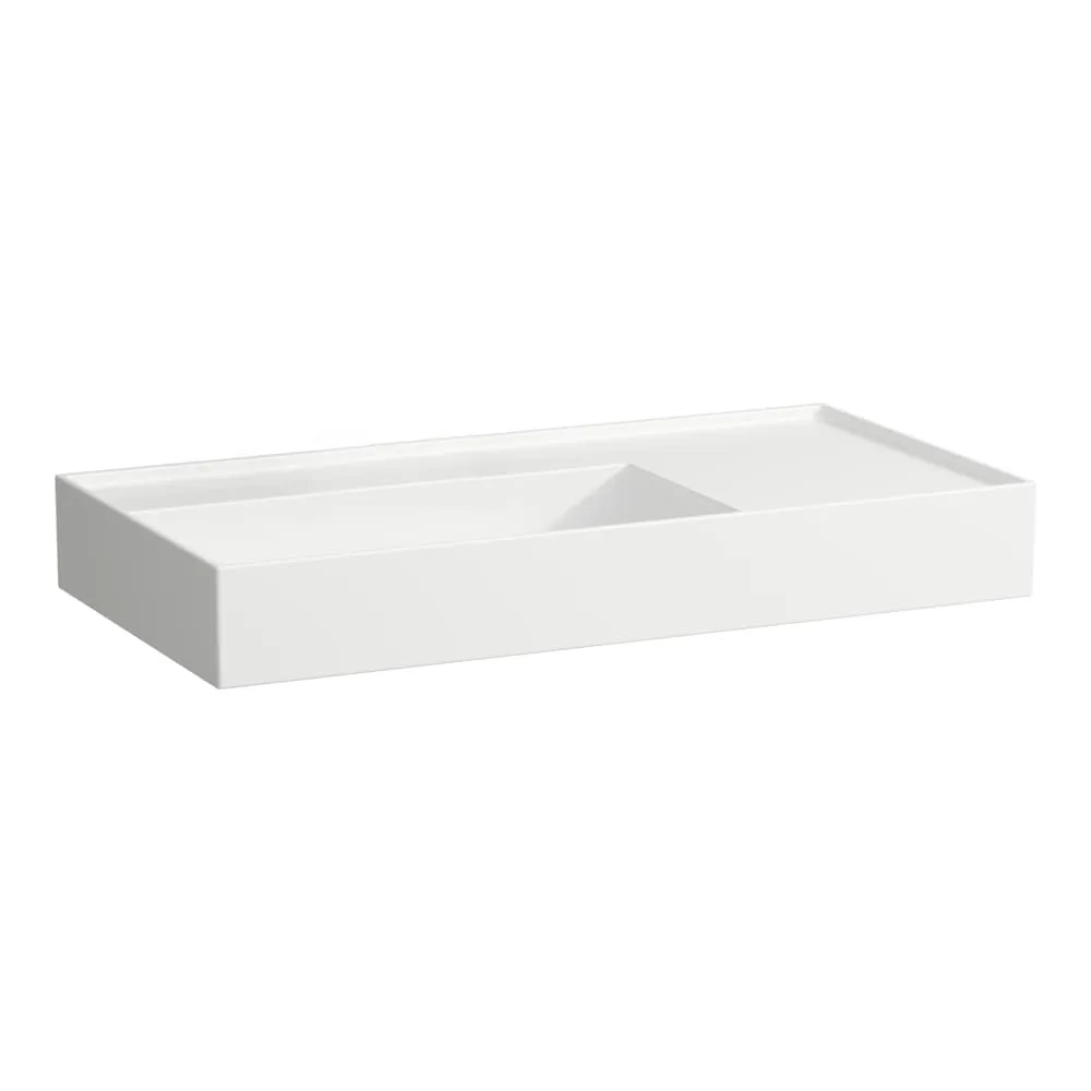 LAUFEN Kartell LAUFEN Waschtisch, Ablage rechts, mit verdecktem Ablauf 900 x 460 x 120 mm #H8103380001121 - 000 - Weiß