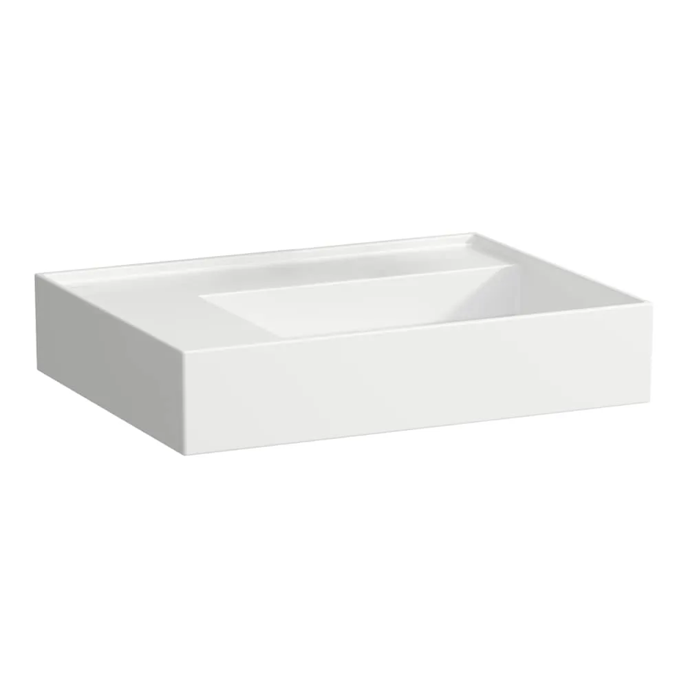 LAUFEN Kartell LAUFEN Waschtisch, Ablage links, mit verdecktem Ablauf 600 x 460 x 120 mm #H8103350001121 - 000 - Weiß