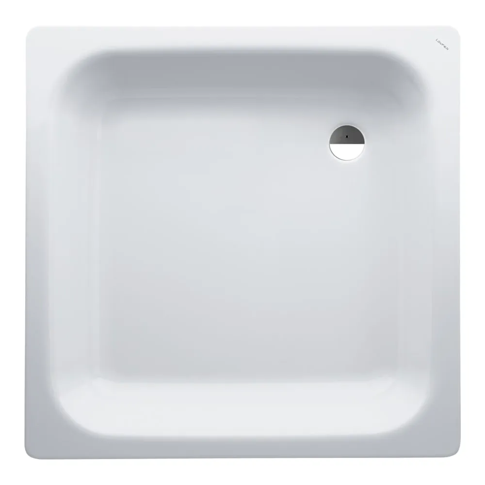LAUFEN PLATINA Duschwanne, quadratisch, Stahl emailliert (3,5mm), tief (150mm) 900 x 900 x 30 mm #H2150227570401 - 000 - Weiß